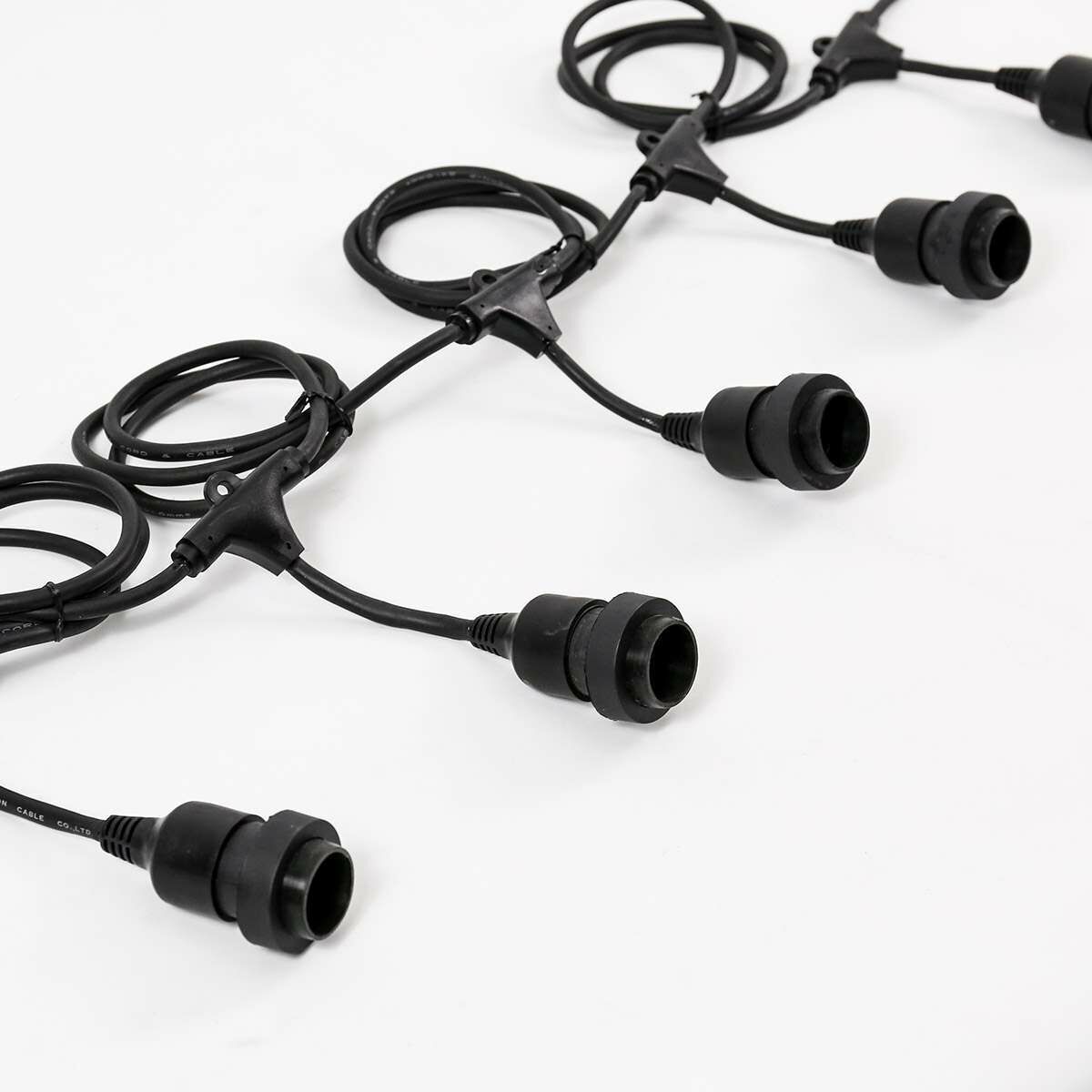 FestoonPro® 10m E27 Black Long Drop Festoon Belt, 10 Sockets, Connectable image 8