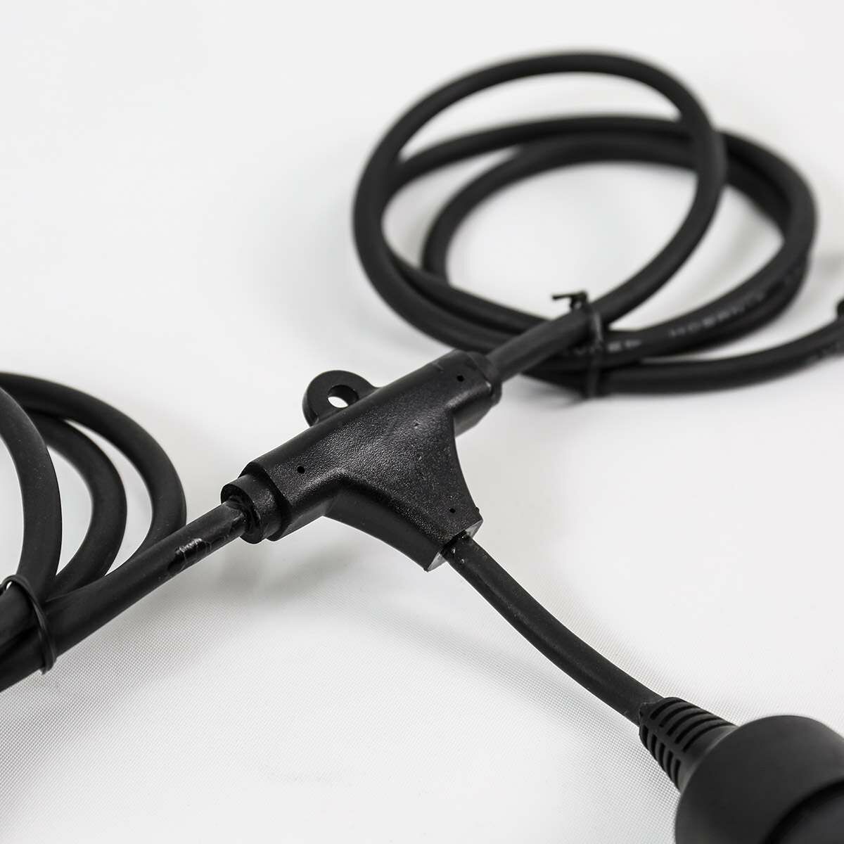 FestoonPro® 10m E27 Black Long Drop Festoon Belt, 10 Sockets, Connectable image 3
