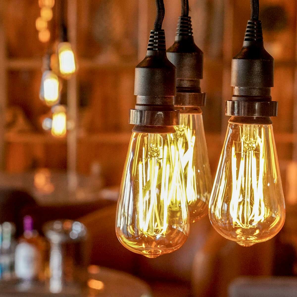 4W E27 Fully Dimmable Vintage Tinted Teardrop Filament Style, Warm White LED Light Bulb image 5