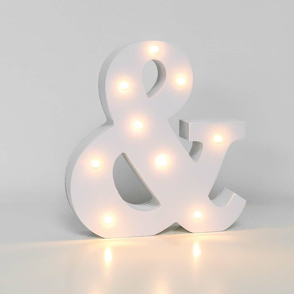 Alphabet '&' Marquee Battery Light Up Circus Letter, Warm White LEDs, 16cm image 3