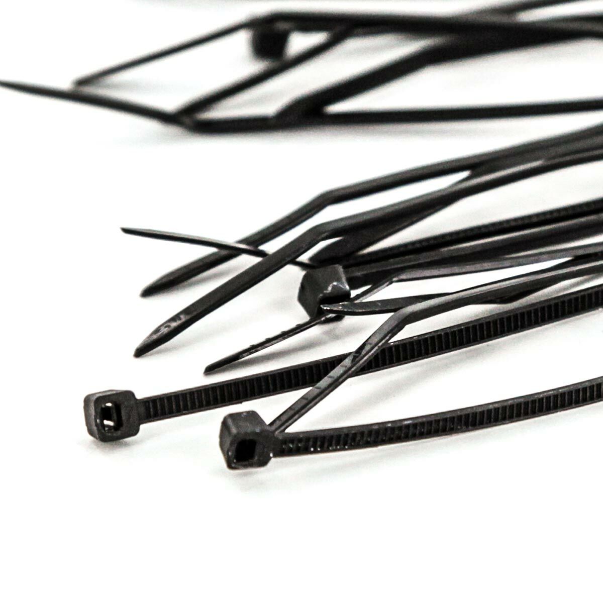 100mm x 2.5mm Black Cable Ties, 20pcs image 2
