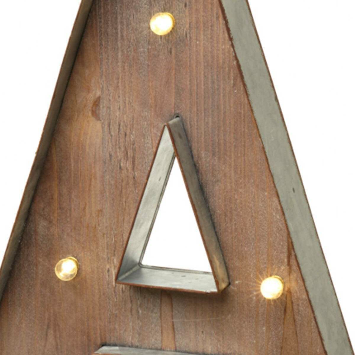 Wood & Metal 'A' Battery Light Up Circus Letter, 41cm image 1