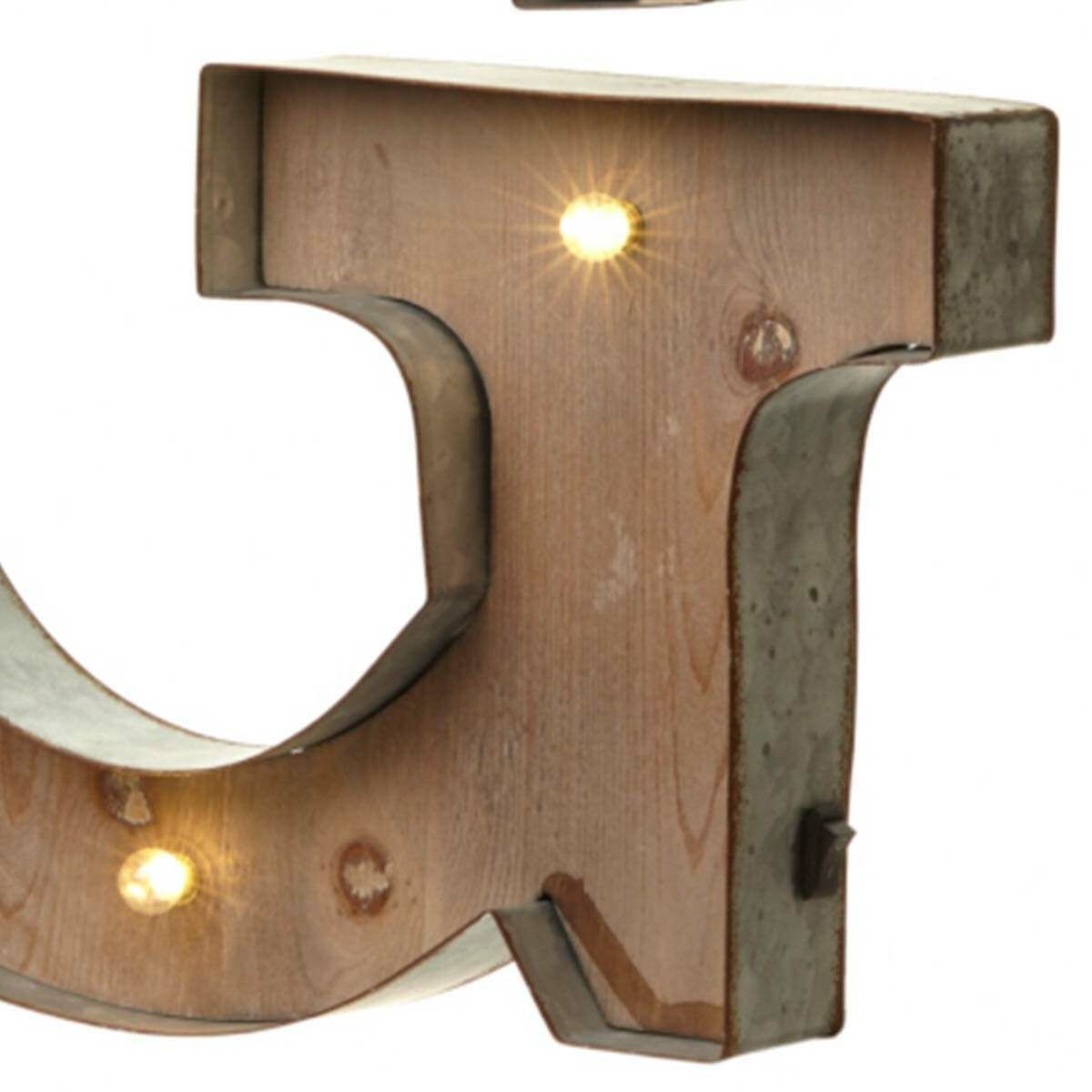 Wood & Metal 'G' Battery Light Up Circus Letter, 41cm image 3