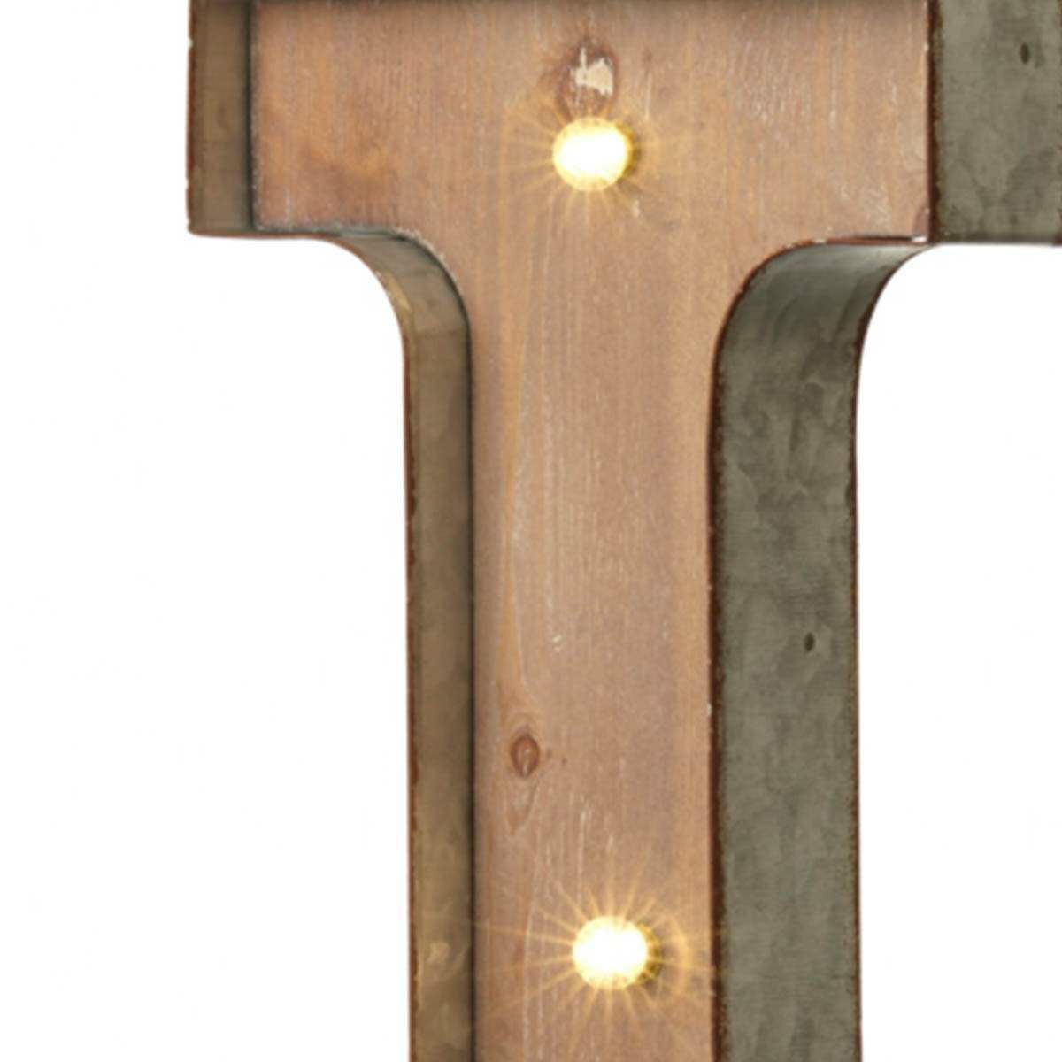 Wood & Metal 'J' Battery Light Up Circus Letter, 41.5cm image 2