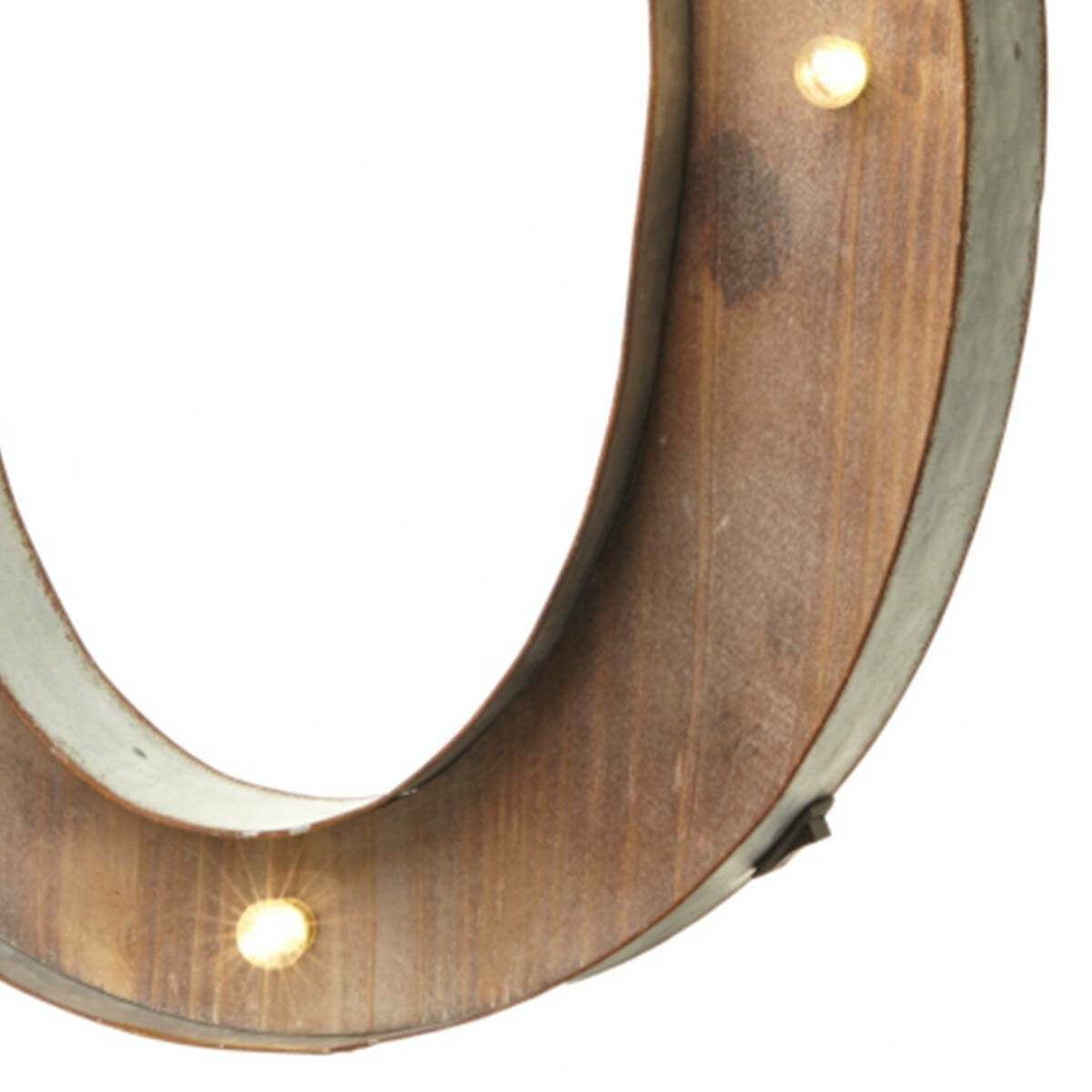 Wood & Metal 'O' Battery Light Up Circus Letter, 40.5cm image 6