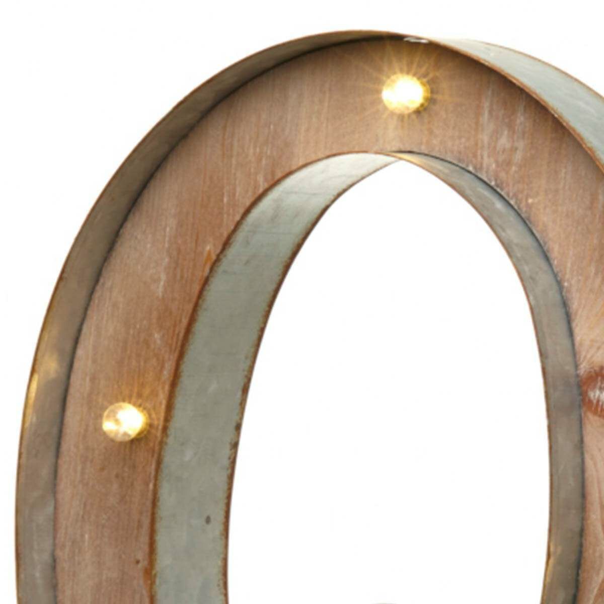 Wood & Metal 'Q' Battery Light Up Circus Letter, 42cm image 2
