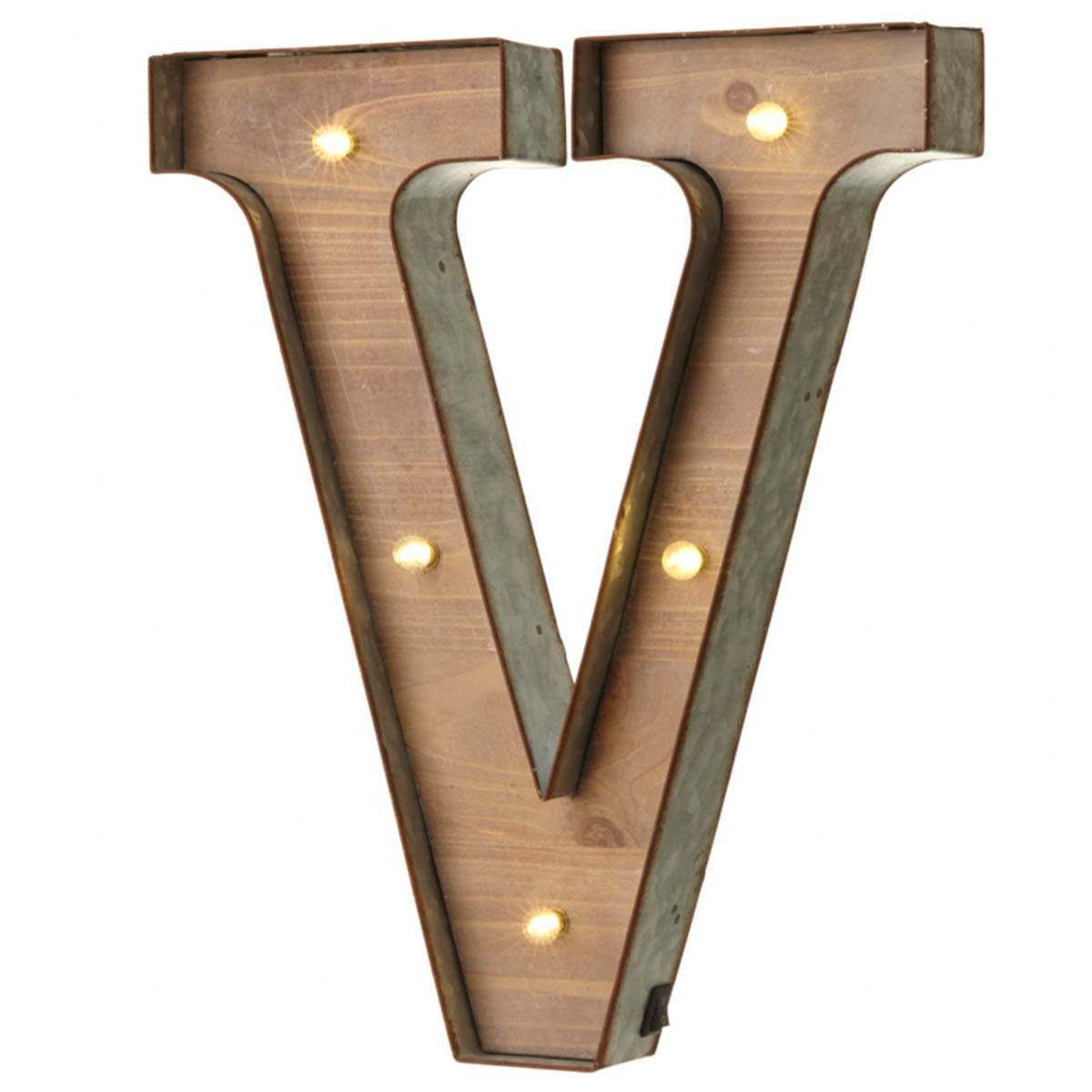Wood & Metal 'VoBattery Light Up Circus Letter, 41cm image 3