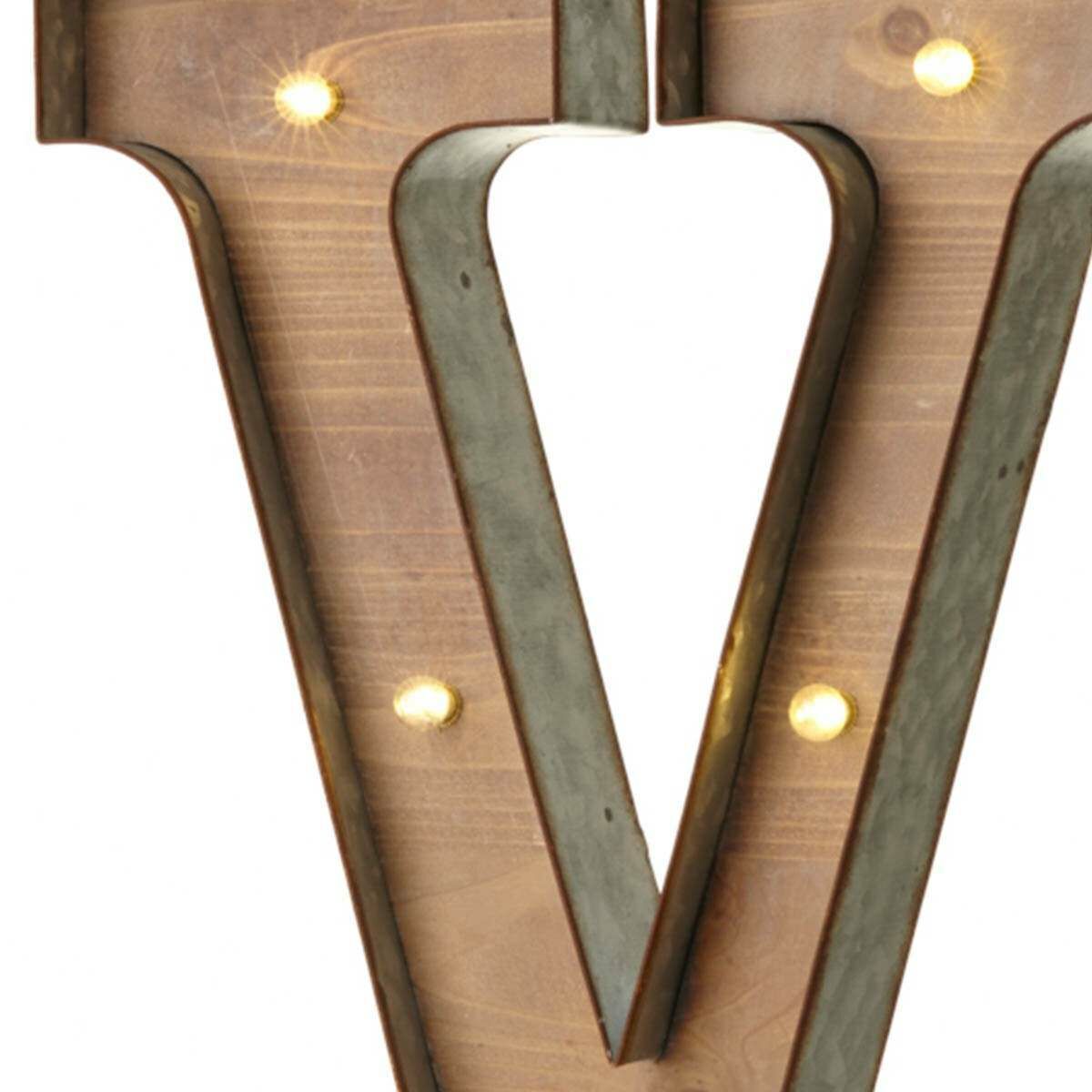 Wood & Metal 'VoBattery Light Up Circus Letter, 41cm image 1