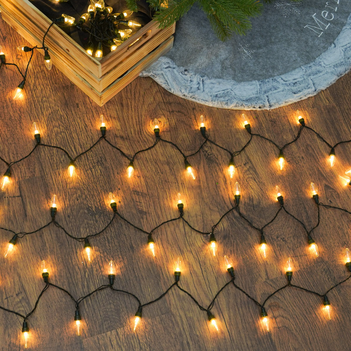 12m Outdoor C6 Christmas String Lights, Warm White LEDs image 9