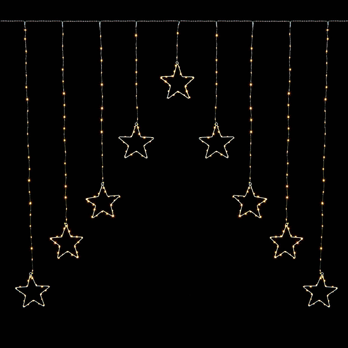 1.2m x 1.2m Firefly Wire Star Curtain Lights, 308 LEDs image 7