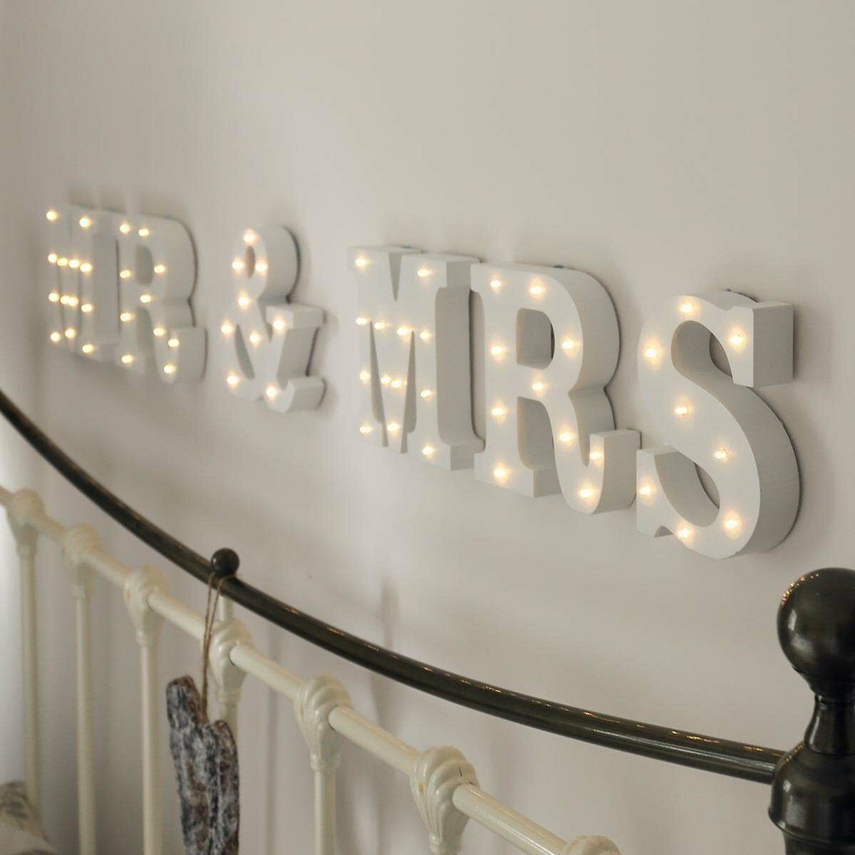 Mr & Mrs Battery Light Up Circus Letters, Warm White LEDs image 5