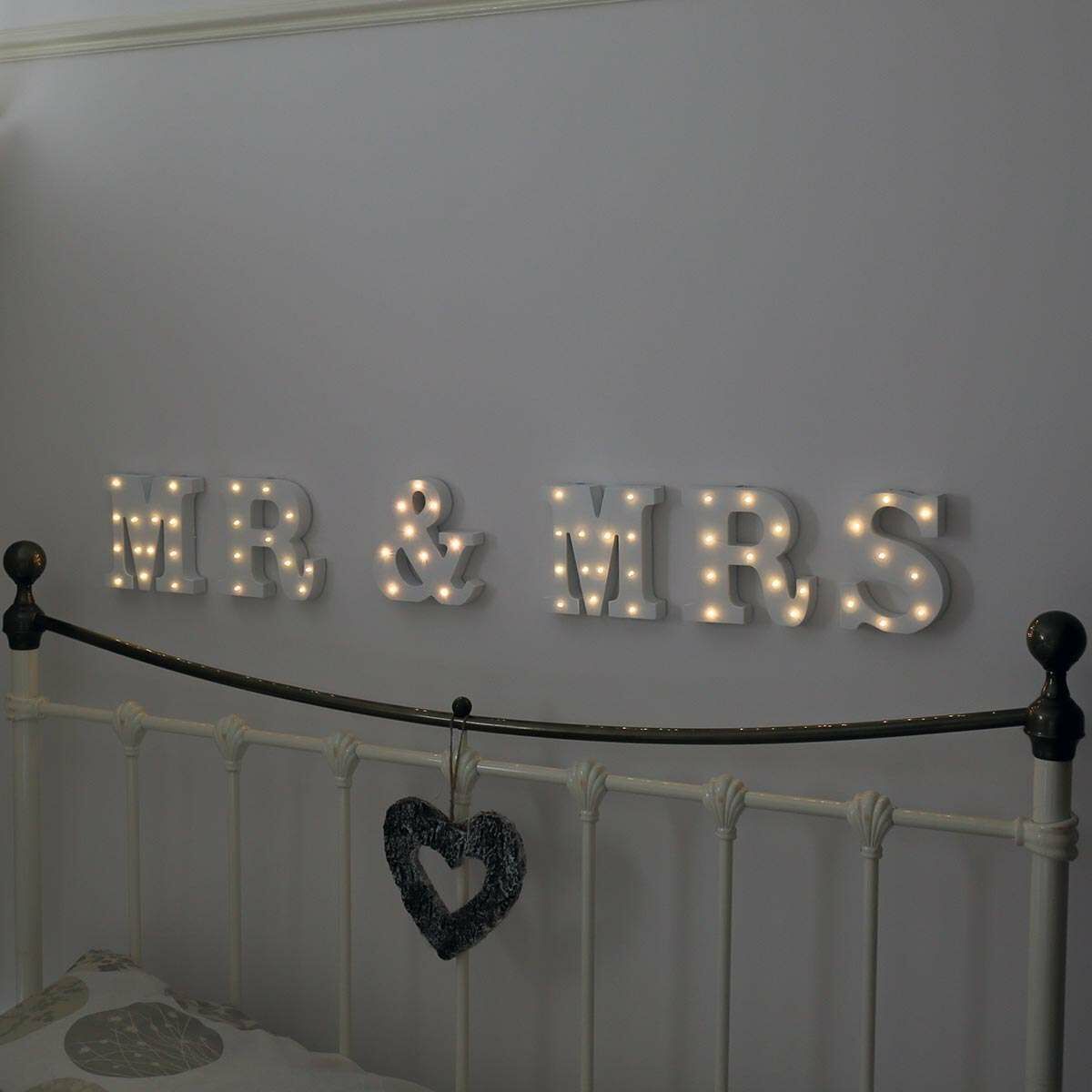 Mr & Mrs Battery Light Up Circus Letters, Warm White LEDs image 8