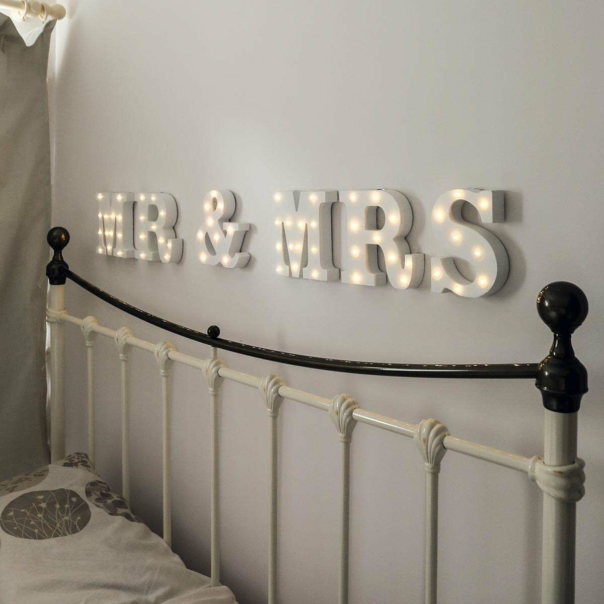 Mr & Mrs Battery Light Up Circus Letters, Warm White LEDs image 7