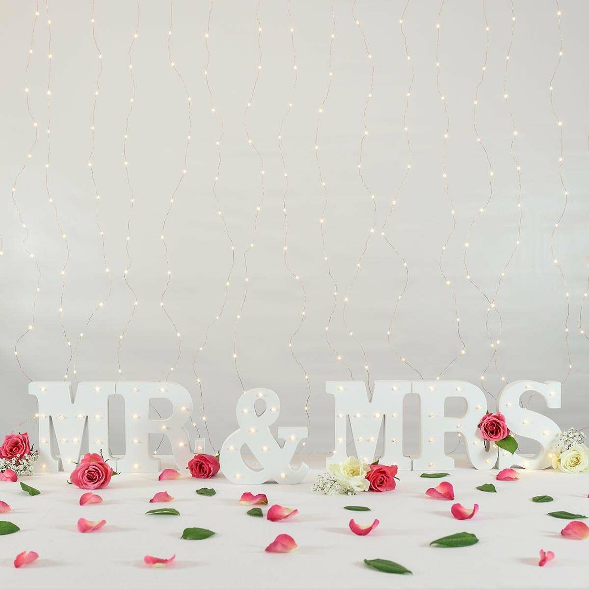 Mr & Mrs Battery Light Up Circus Letters, Warm White LEDs image 4