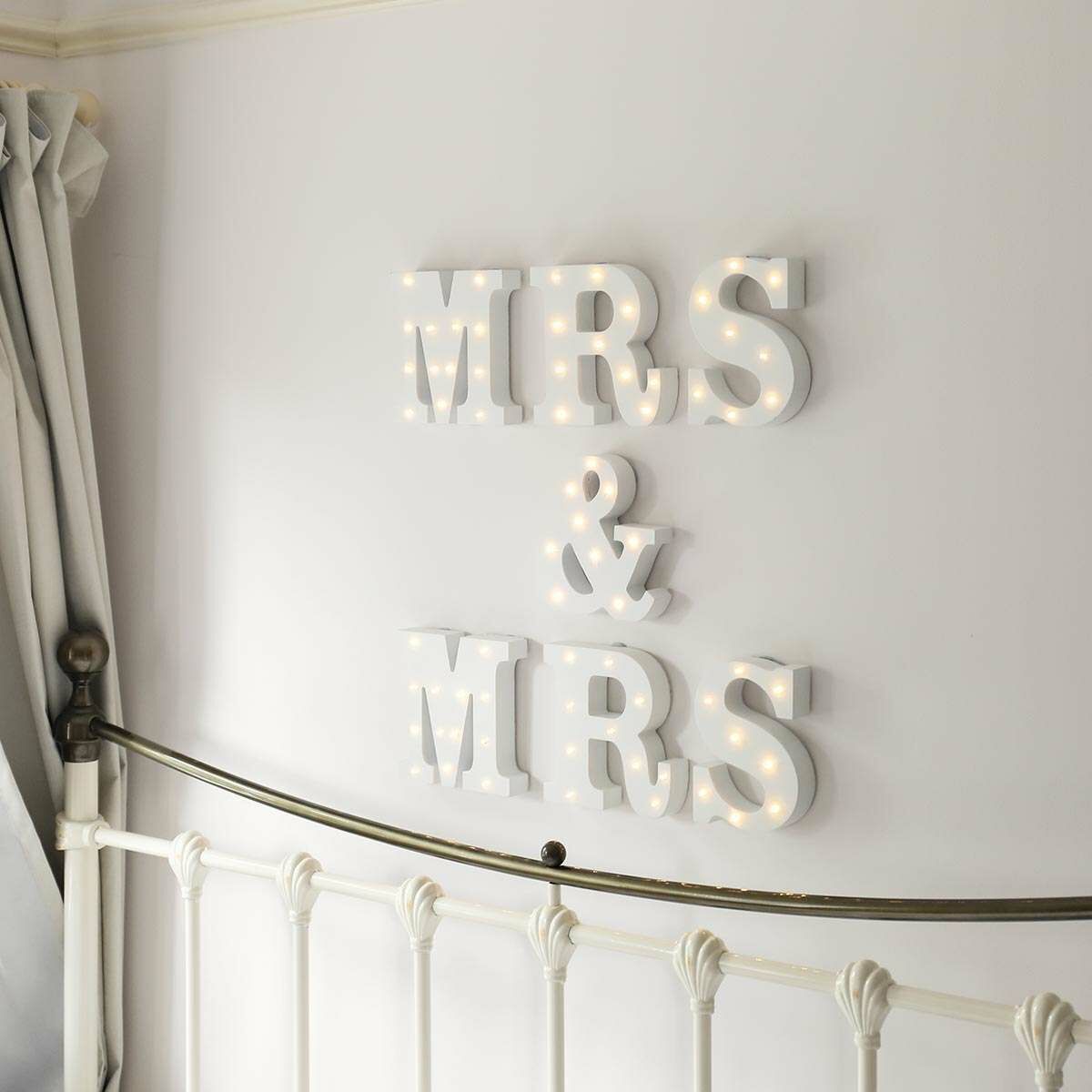 Mrs & Mrs Battery Light Up Circus Letters, Warm White LEDs image 3