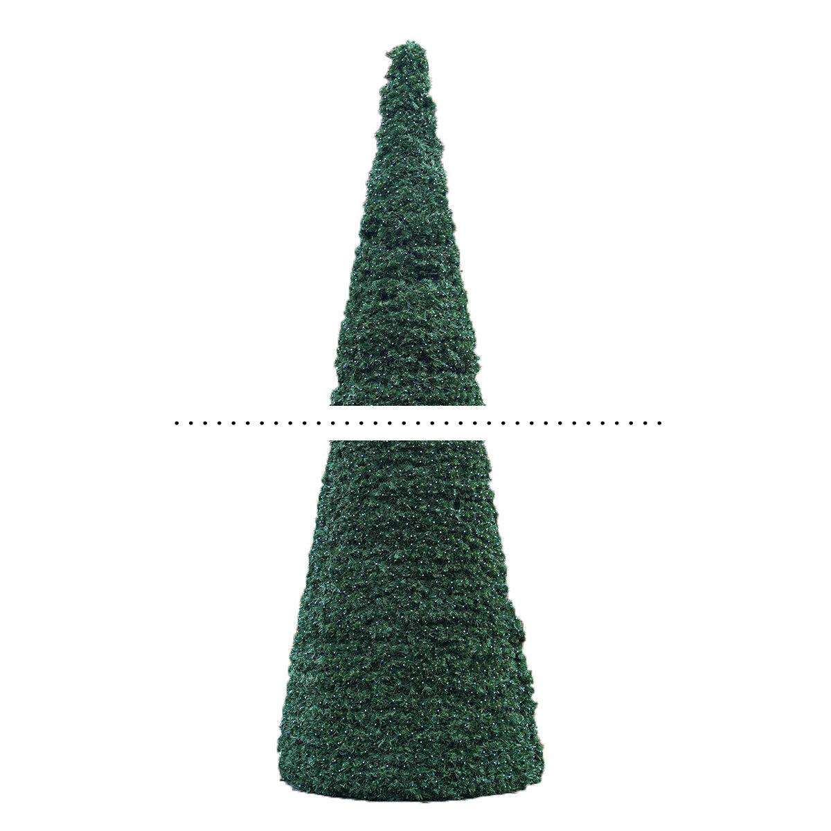 4m Outdoor Green Commercial Pre Lit Christmas Cone Tree, Rubber Cable Warm White ConnectGo® LEDs image 2