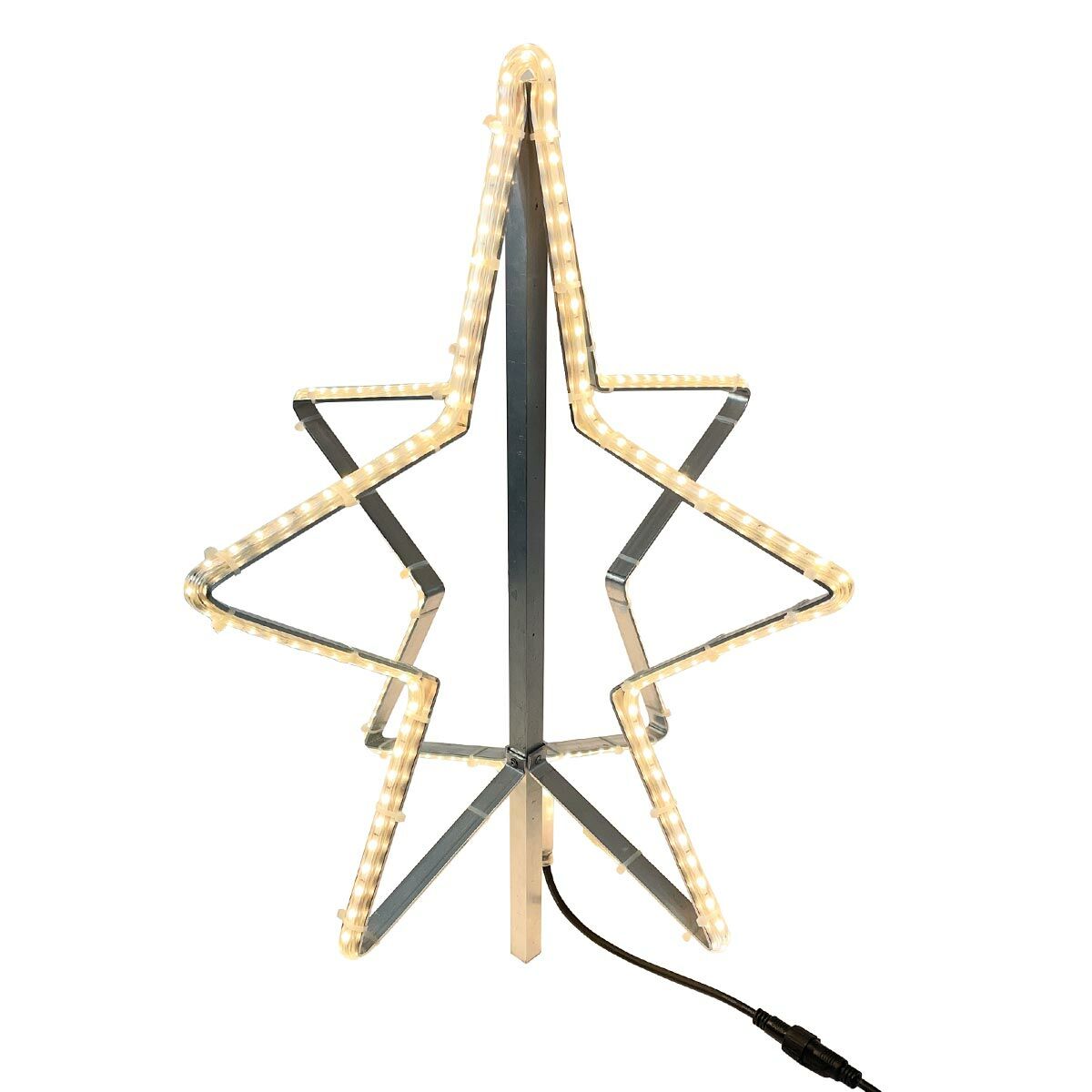 70cm Warm White 180 LED Connectable Outdoor Christmas Tree Star Topper image 2