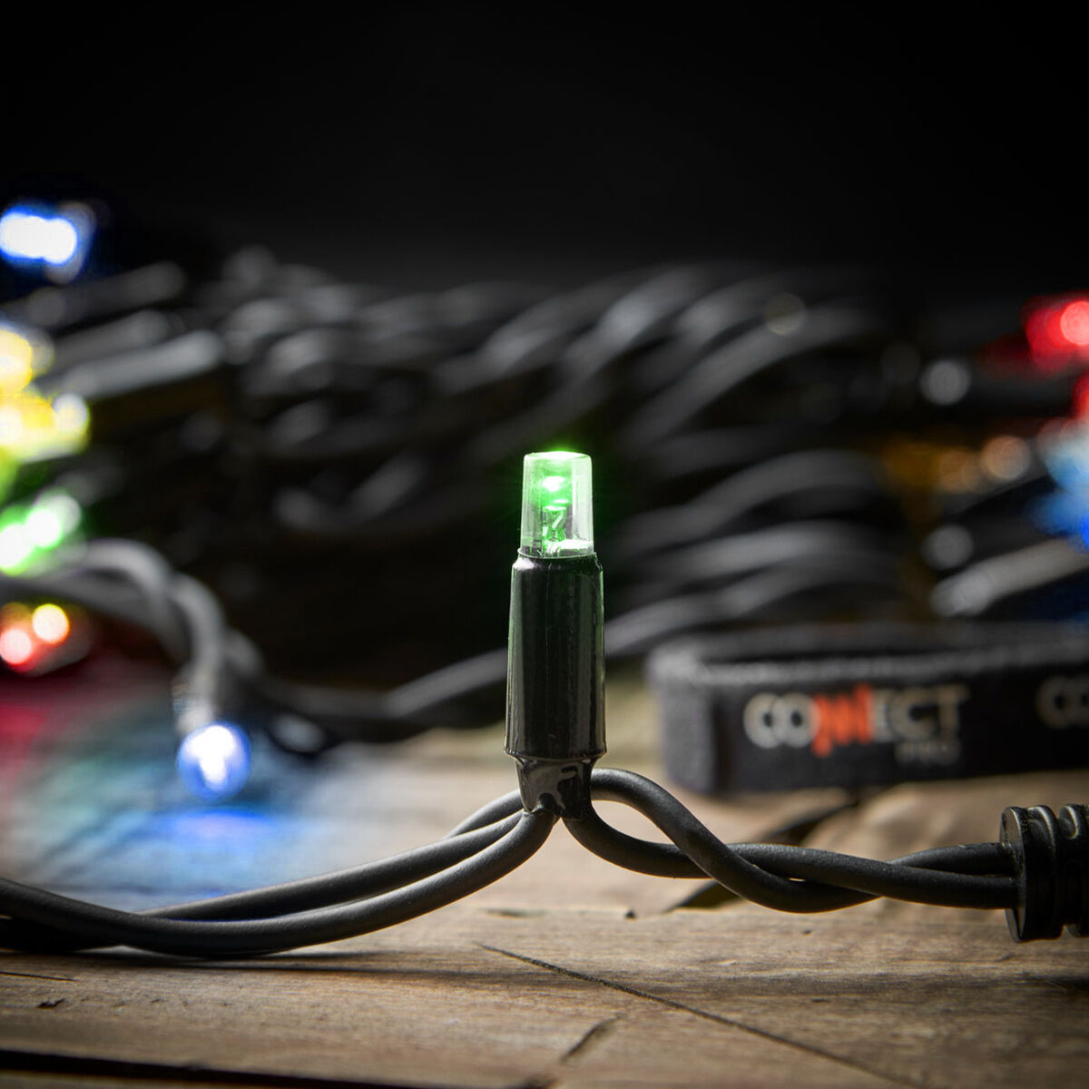 5M Multi Colour String Lights, Connectable, 40 LEDs, Black Cable image 5