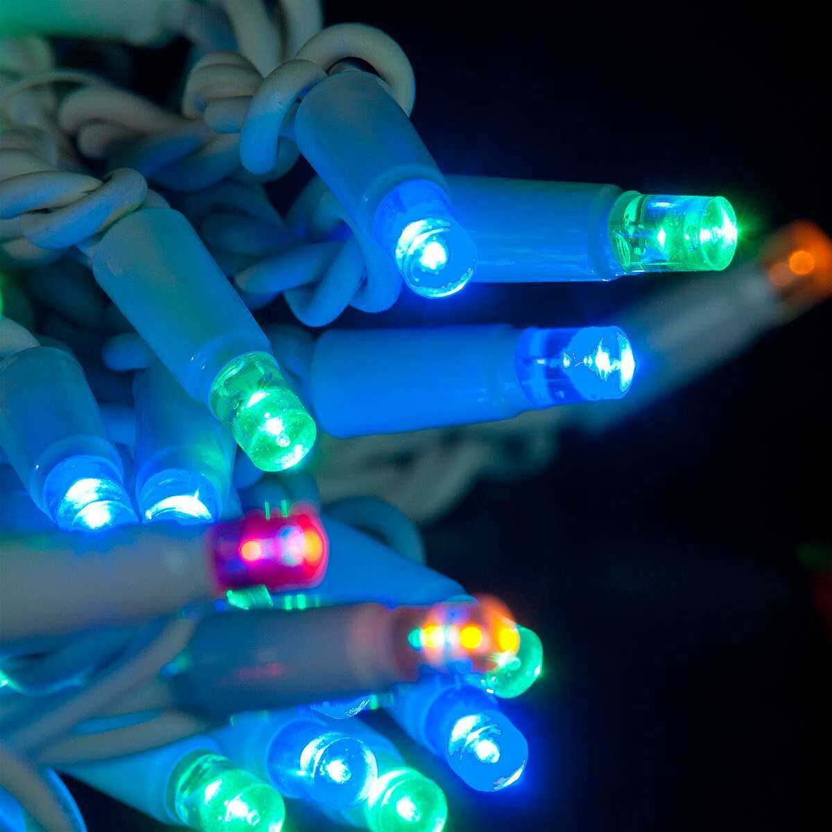 Colour Changing LED String Lights, Connectable,White Rubber Cable image 8