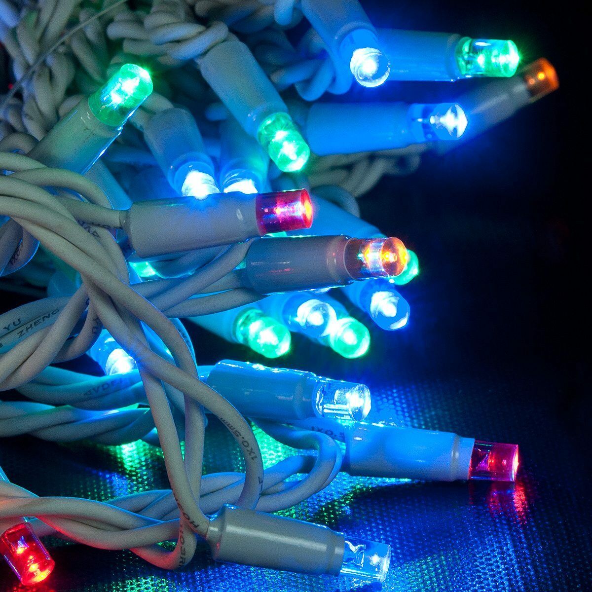 Colour Changing LED String Lights, Connectable,White Rubber Cable image 5