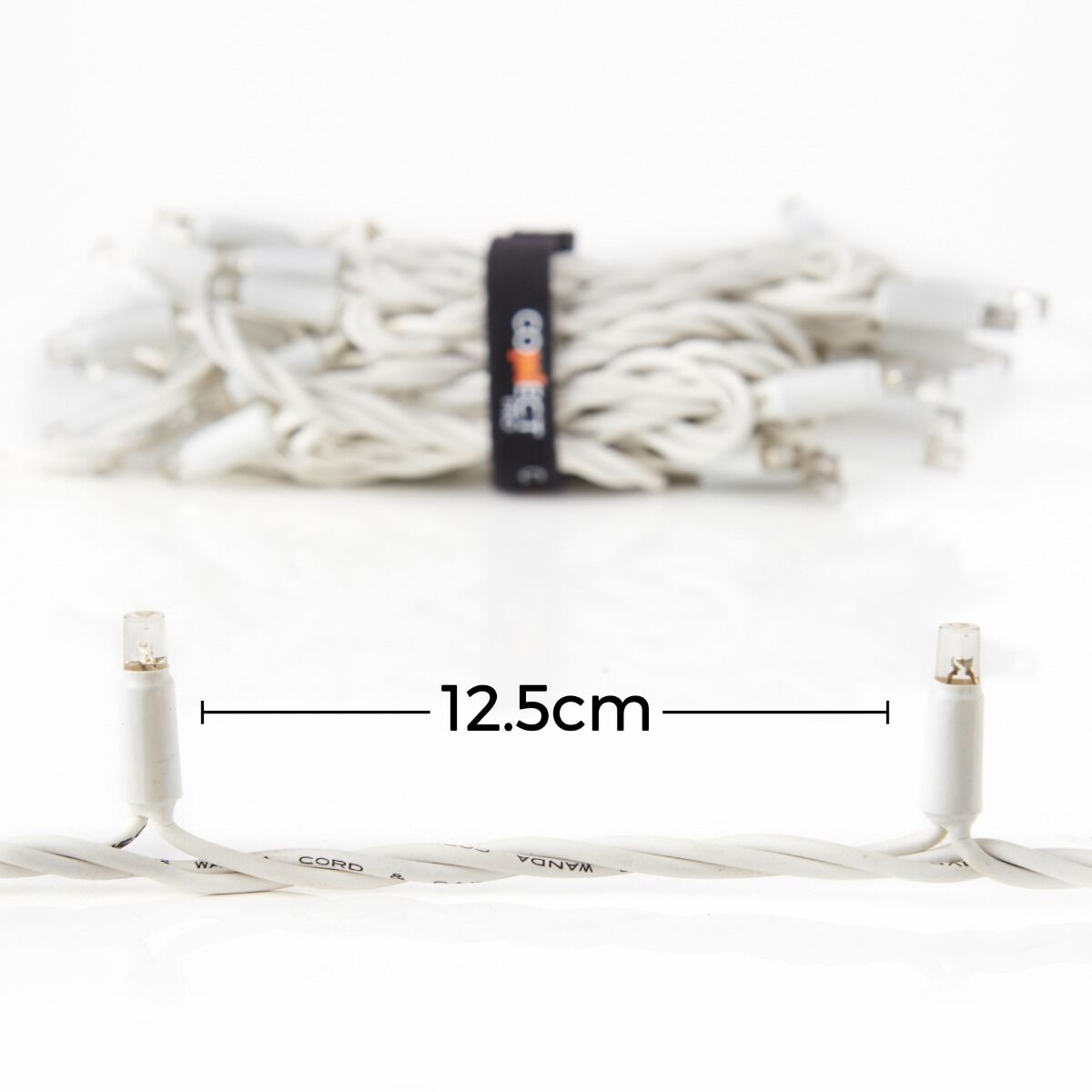 5M Warm White String Lights, Connectable, 40 LEDs, White Rubber Cable image 5