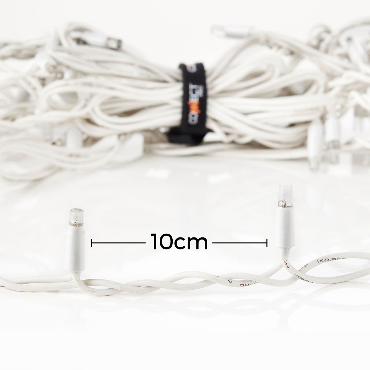 ConnectPro®  Warm White Icicle Light, White Flash Bulb, Connectable, White Rubber Cable image 8