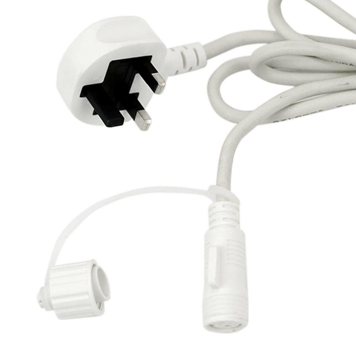 2m White Starter Cable for Festoon Lights image 2