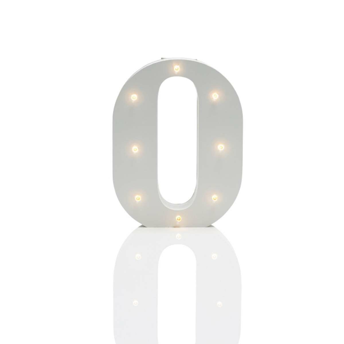 Alphabet 'O' Marquee Battery Light Up Circus Letter, Warm White LEDs, 16cm image 2