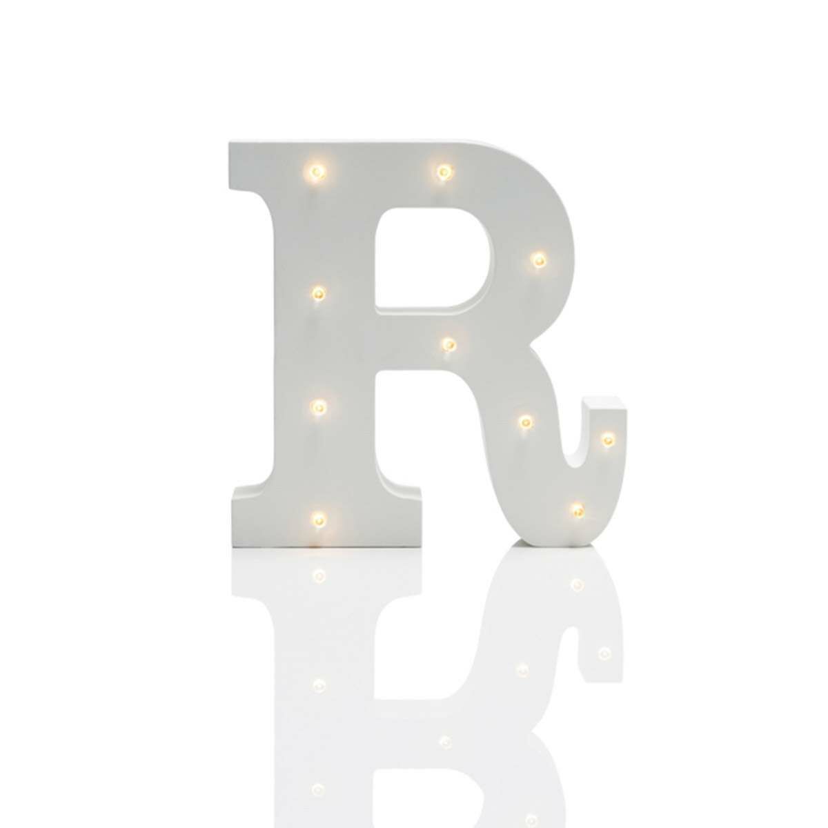 Alphabet 'R' Marquee Battery Light Up Circus Letter, Warm White LEDs, 16cm image 4