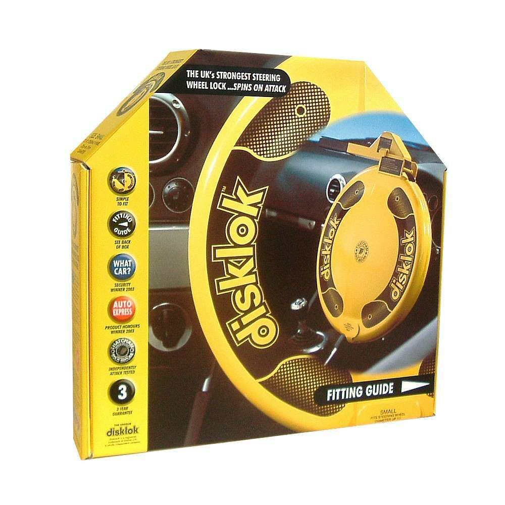 Disklok Large Yellow Car Steering Wheel Lock image 3
