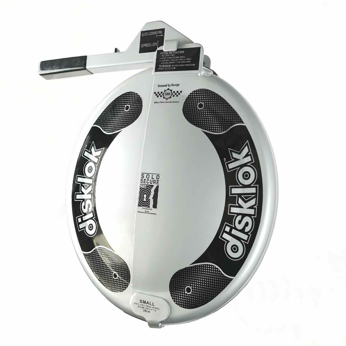 Disklok Small Silver Car Steering Wheel Lock image 2