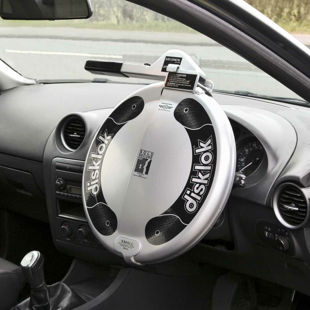 Disklok Small Silver Car Steering Wheel Lock image 7
