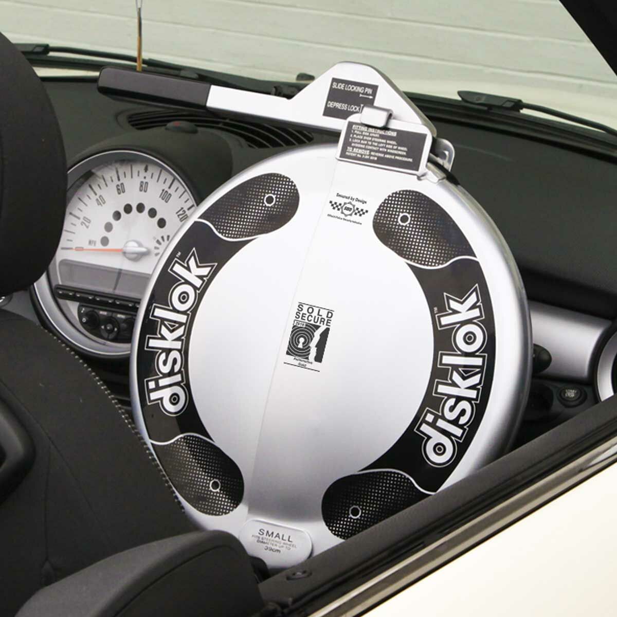 Disklok Small Silver Car Steering Wheel Lock image 6