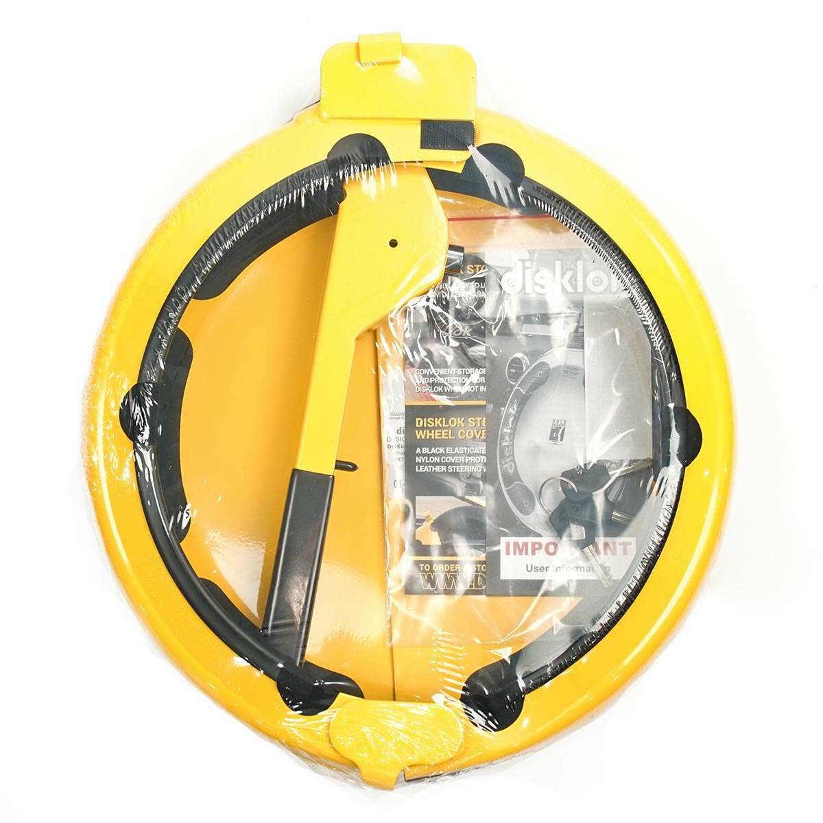 Disklok Small Yellow Car Steering Wheel Lock image 7