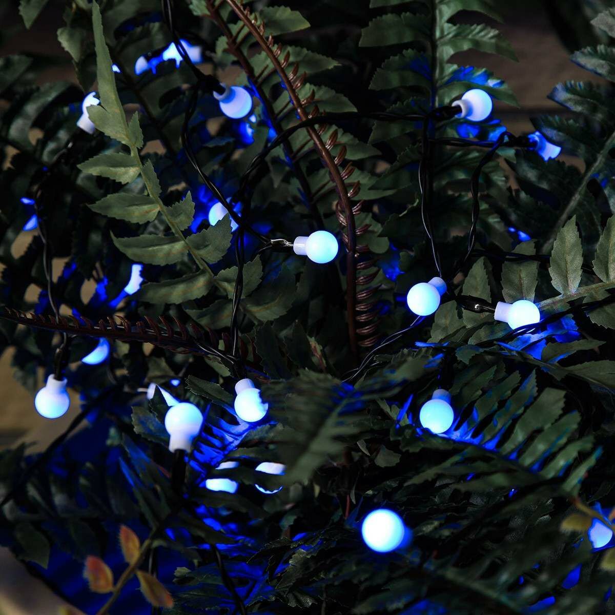 Solar Multi Function Berry Fairy Lights, 50 Blue LEDs, 5m image 3
