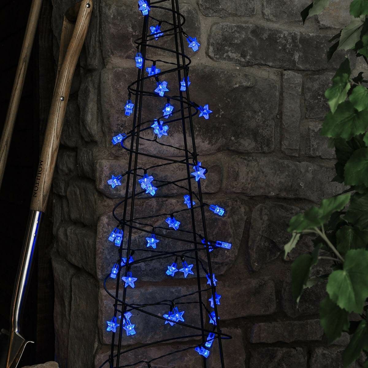 Solar Multi Function Star Fairy Lights, 100 Blue LEDs, 10m image 4
