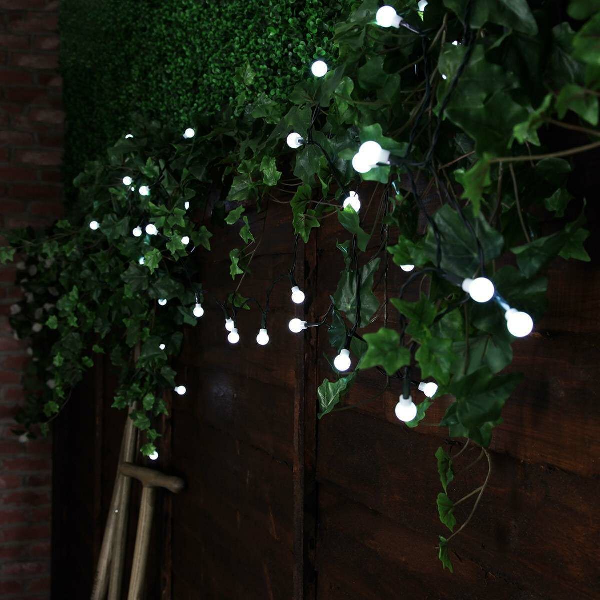 5m Indoor & Outdoor Battery Berry Fairy Lights, White LEDs, Green Cable image 6