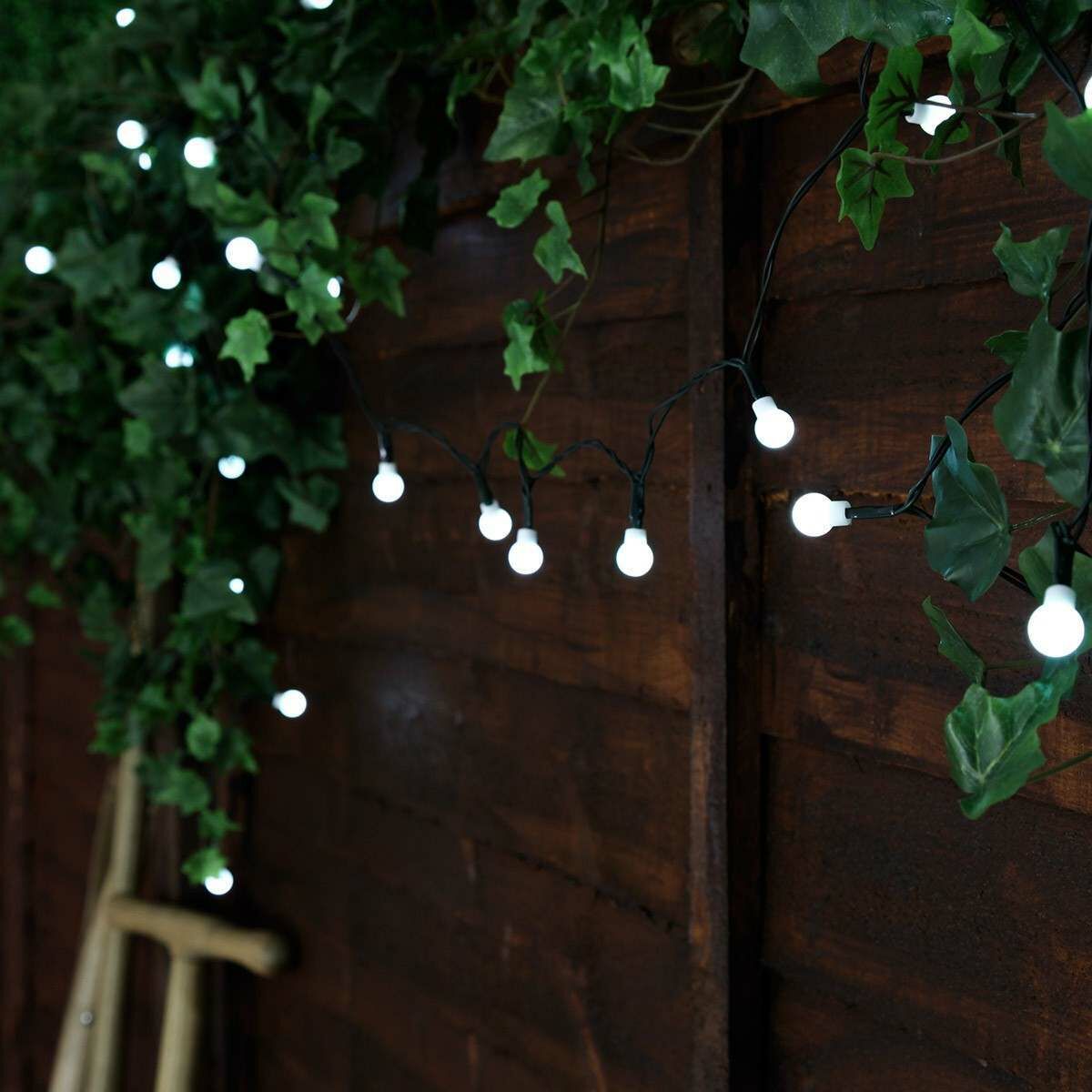 5m Indoor & Outdoor Battery Berry Fairy Lights, White LEDs, Green Cable image 7