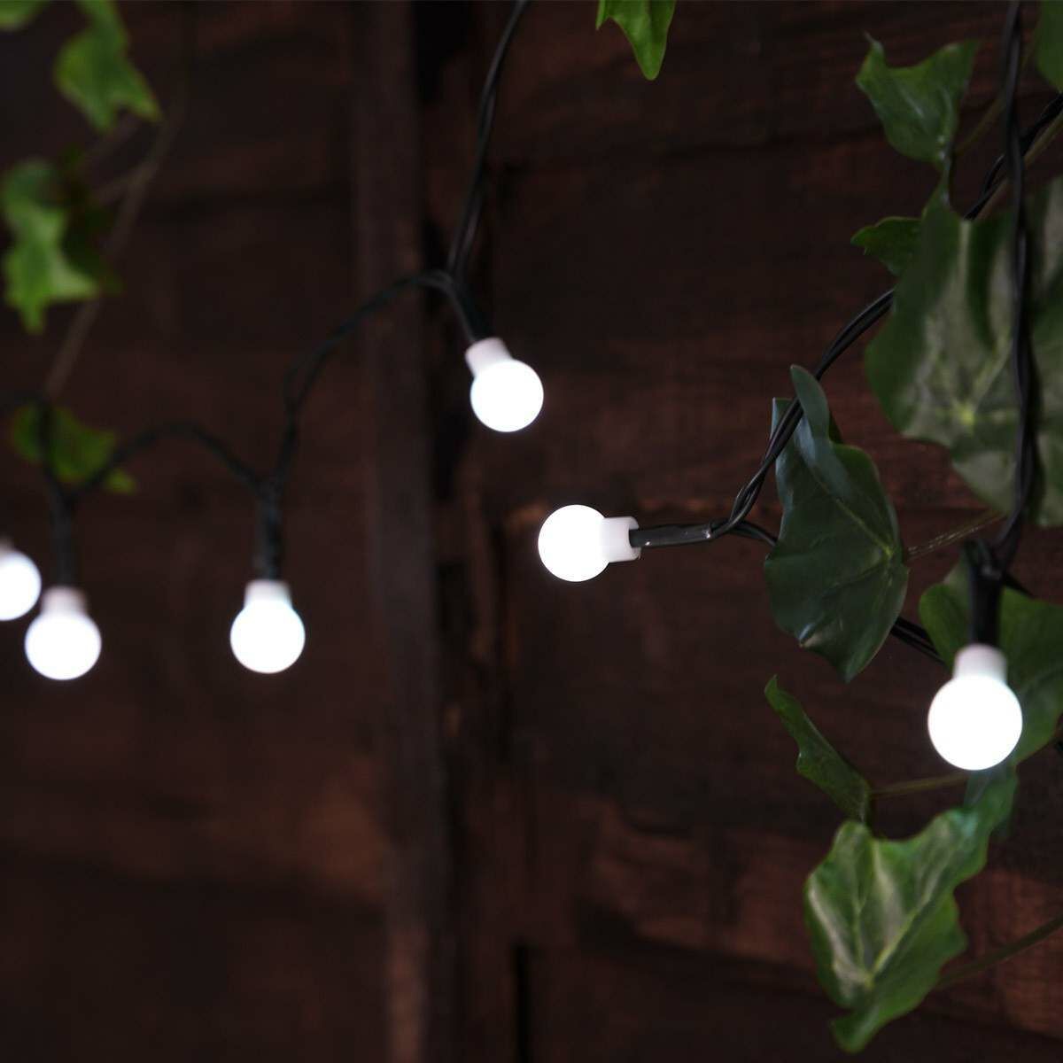 5m Indoor & Outdoor Battery Berry Fairy Lights, White LEDs, Green Cable image 8