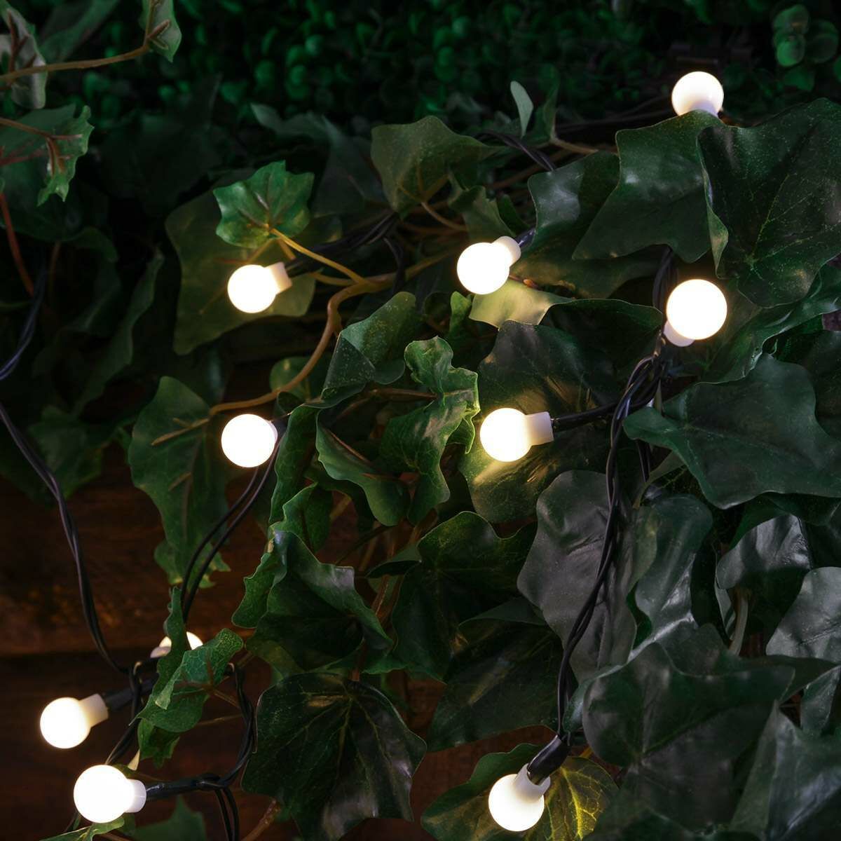 5m Indoor & Outdoor Battery Berry Fairy Lights, Warm White LEDs, Green Cable image 5
