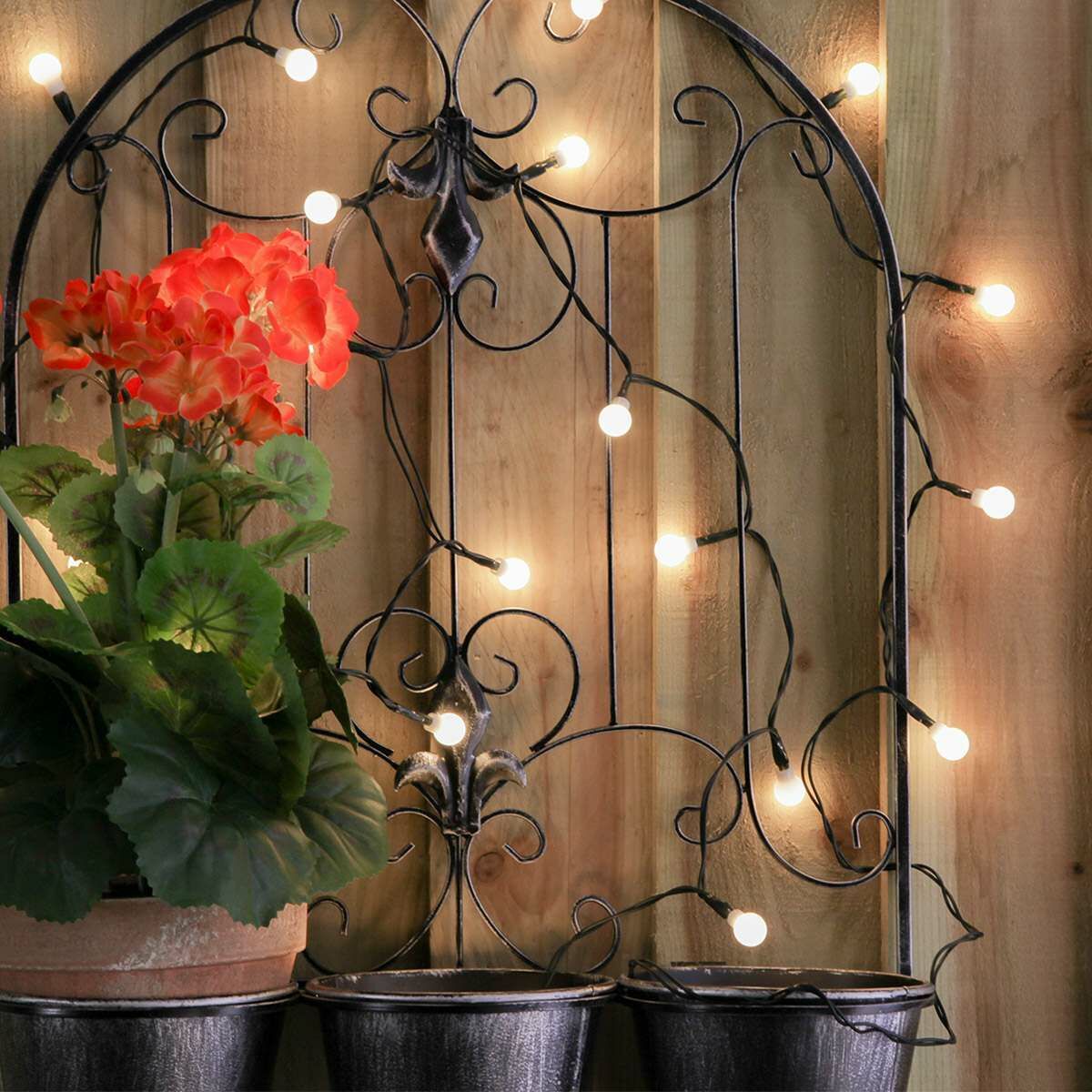 5m Indoor & Outdoor Battery Berry Fairy Lights, Warm White LEDs, Green Cable image 3