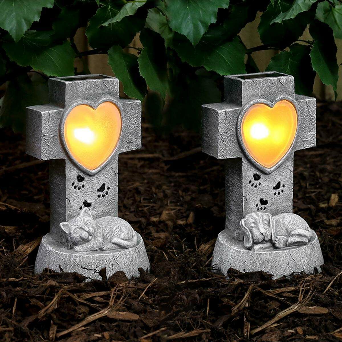 Solar Cat and Dog Memorial Light, 2 Pack image 3