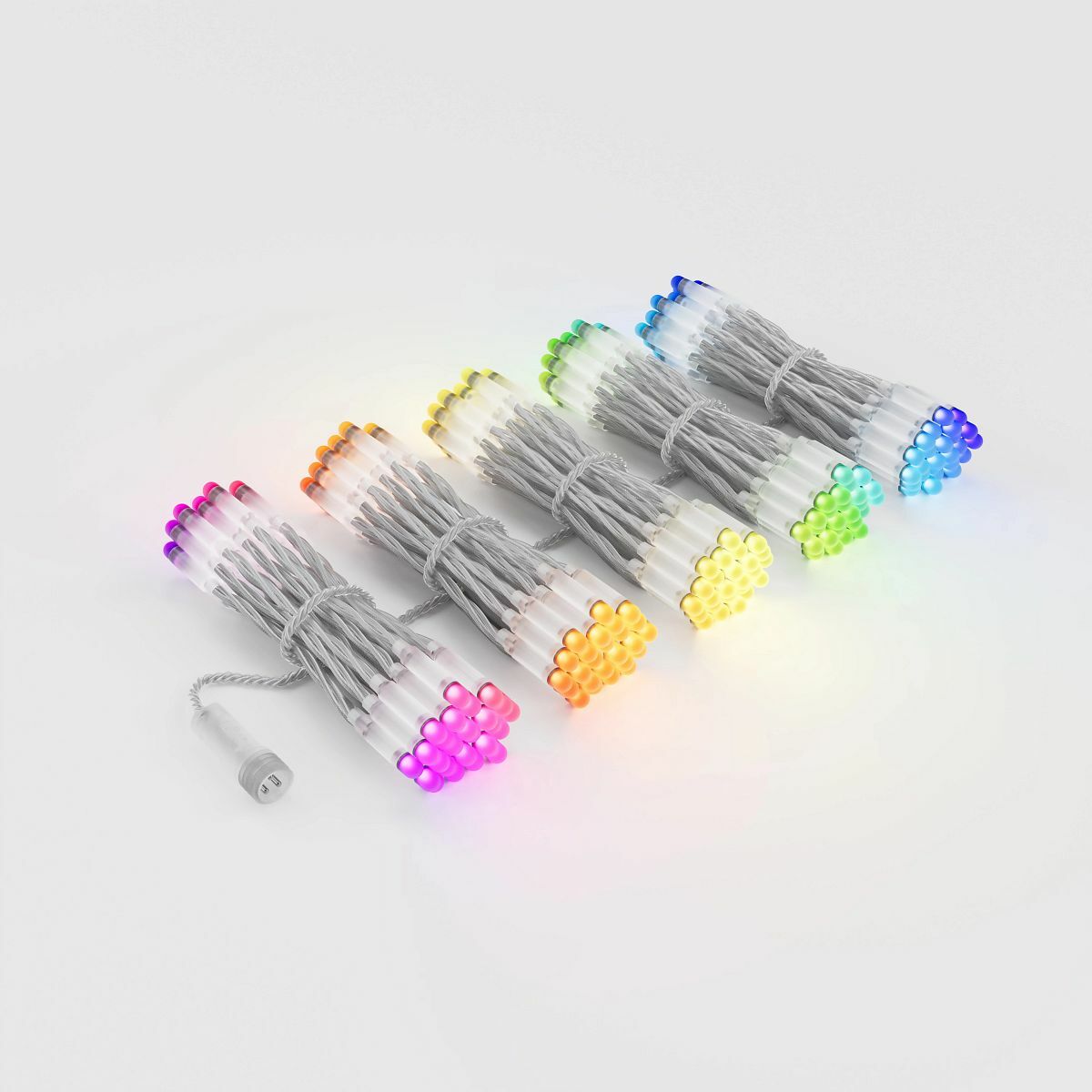 Twinkly Pro 250 RGBW LED 0.5m x 4m Curtain Lights, Transparent Cable image 1