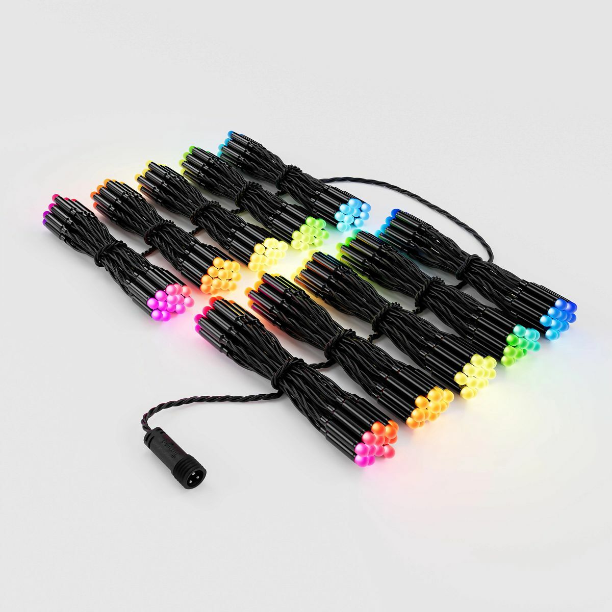 Twinkly Pro 250 RGB LED 1m x 2m Curtain Lights, Black Cable image 1