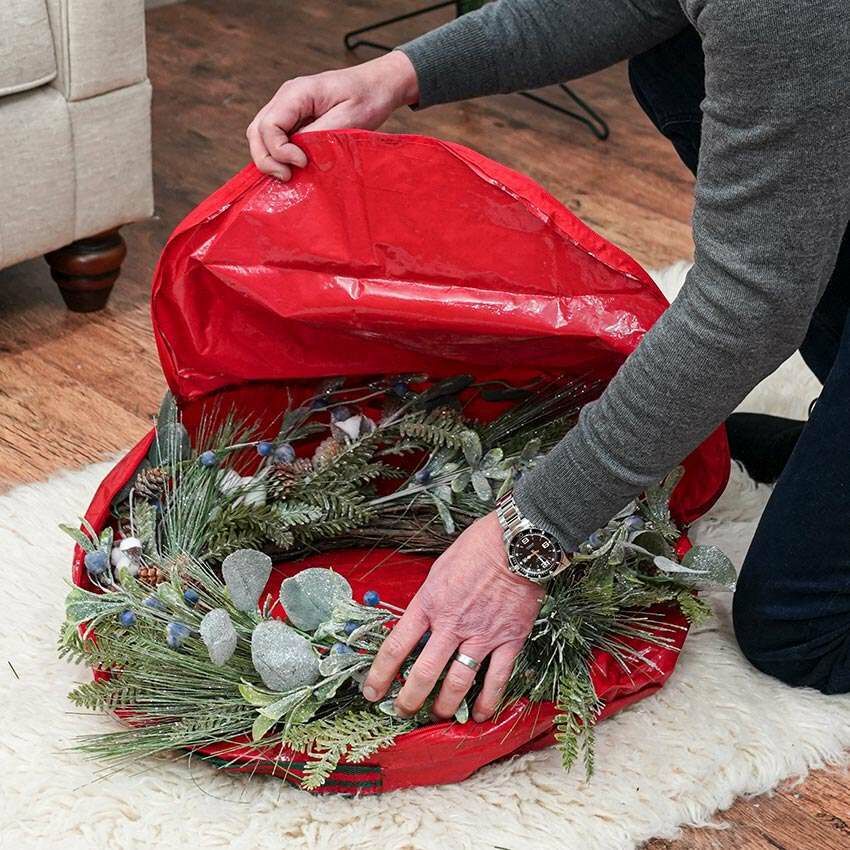 46cm Medium Christmas Wreath Storage Bag image 1