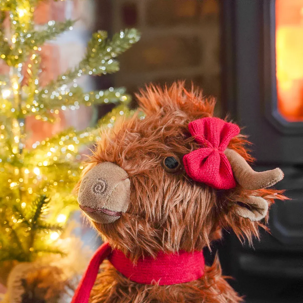 Plush Christmas Decoration Highland Cow Hairy Hattie 28cm image 2