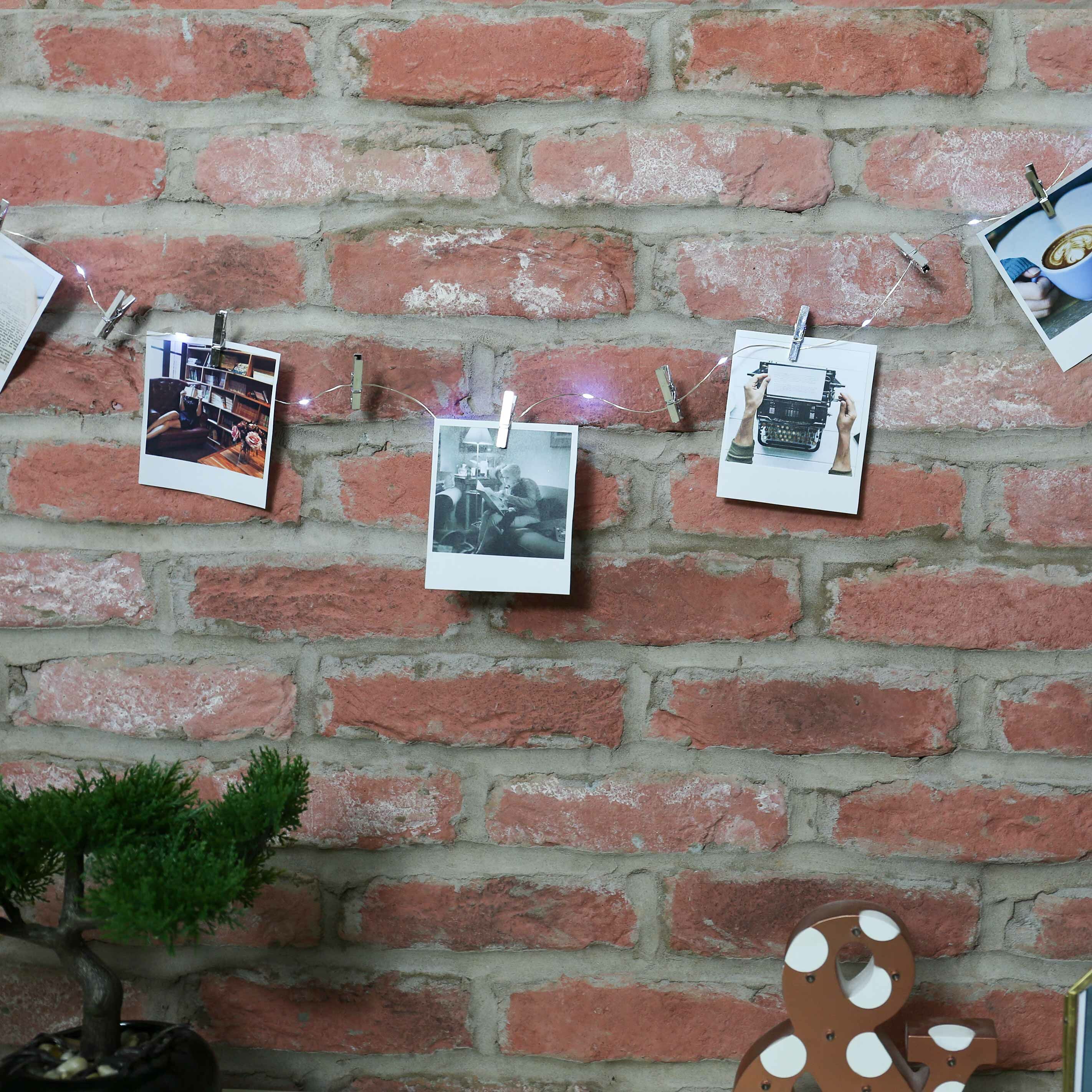 2m Battery Silver Firefly Wire Peg Fairy Lights image 8