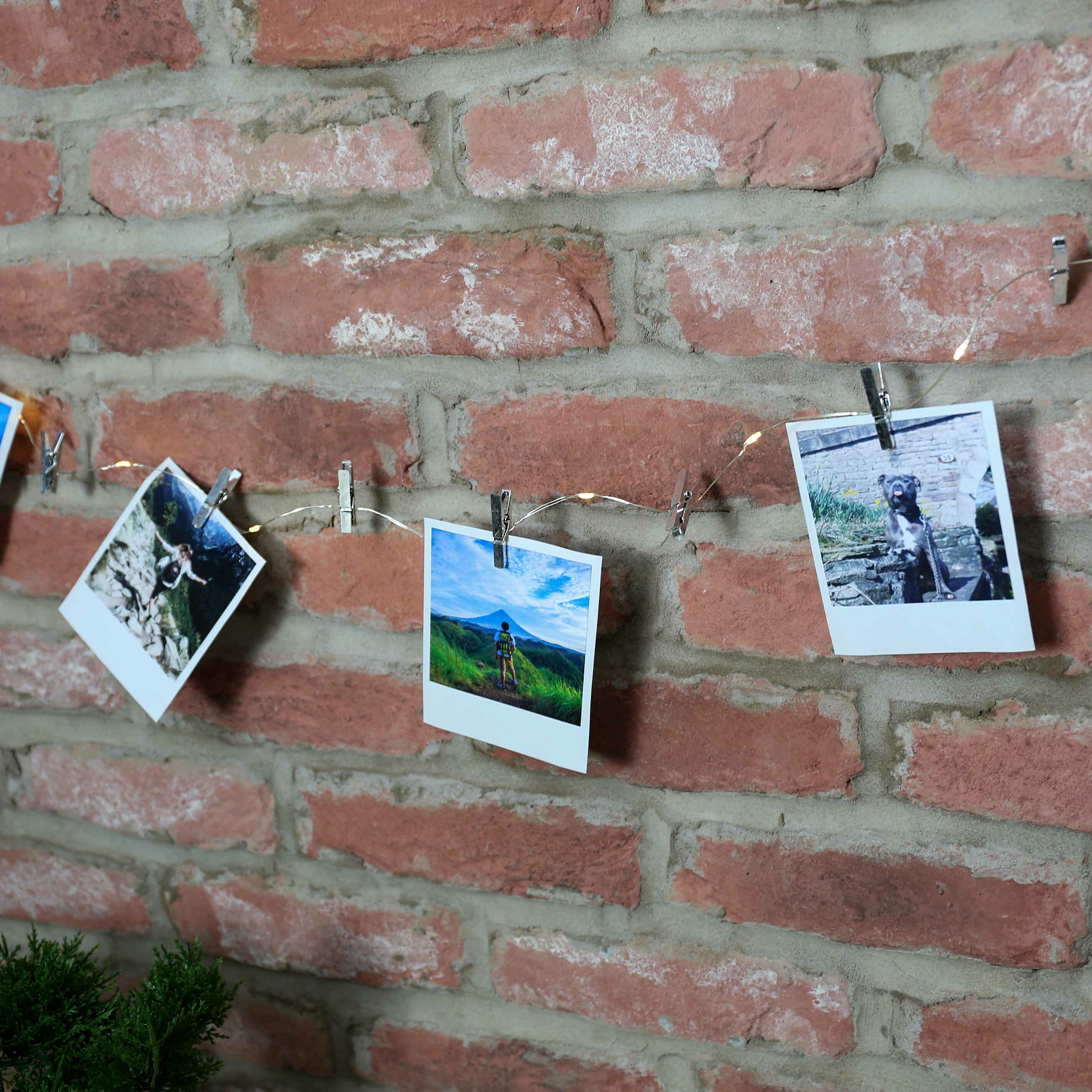 2m Battery Silver Firefly Wire Peg Fairy Lights image 6