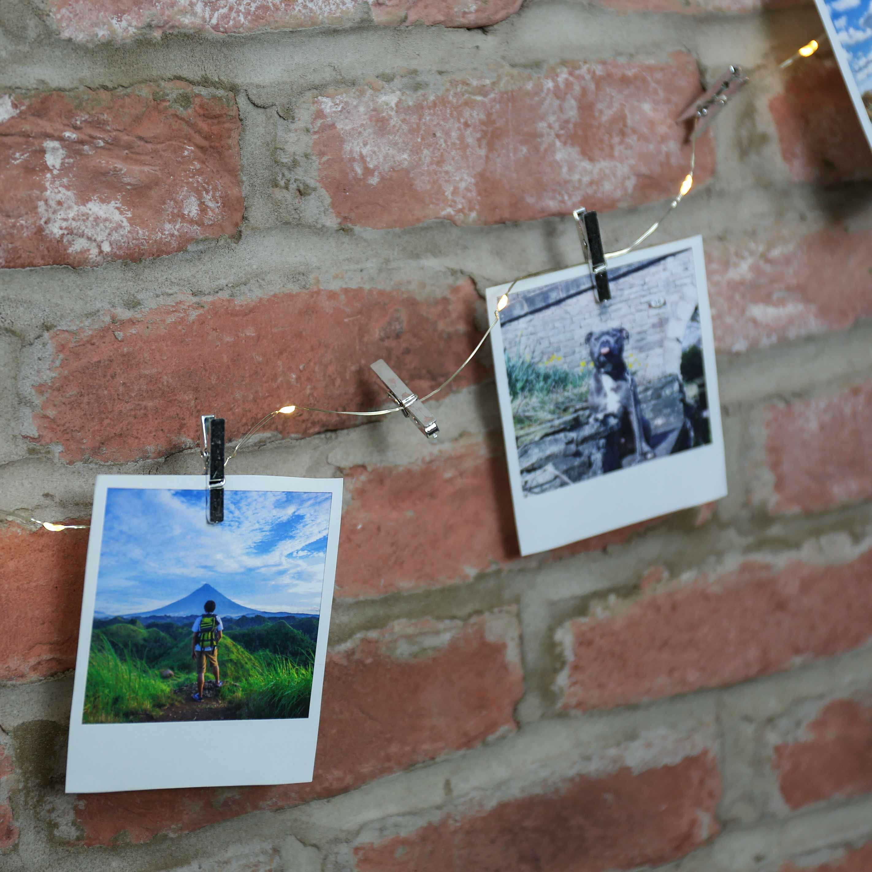 2m Battery Silver Firefly Wire Peg Fairy Lights image 9