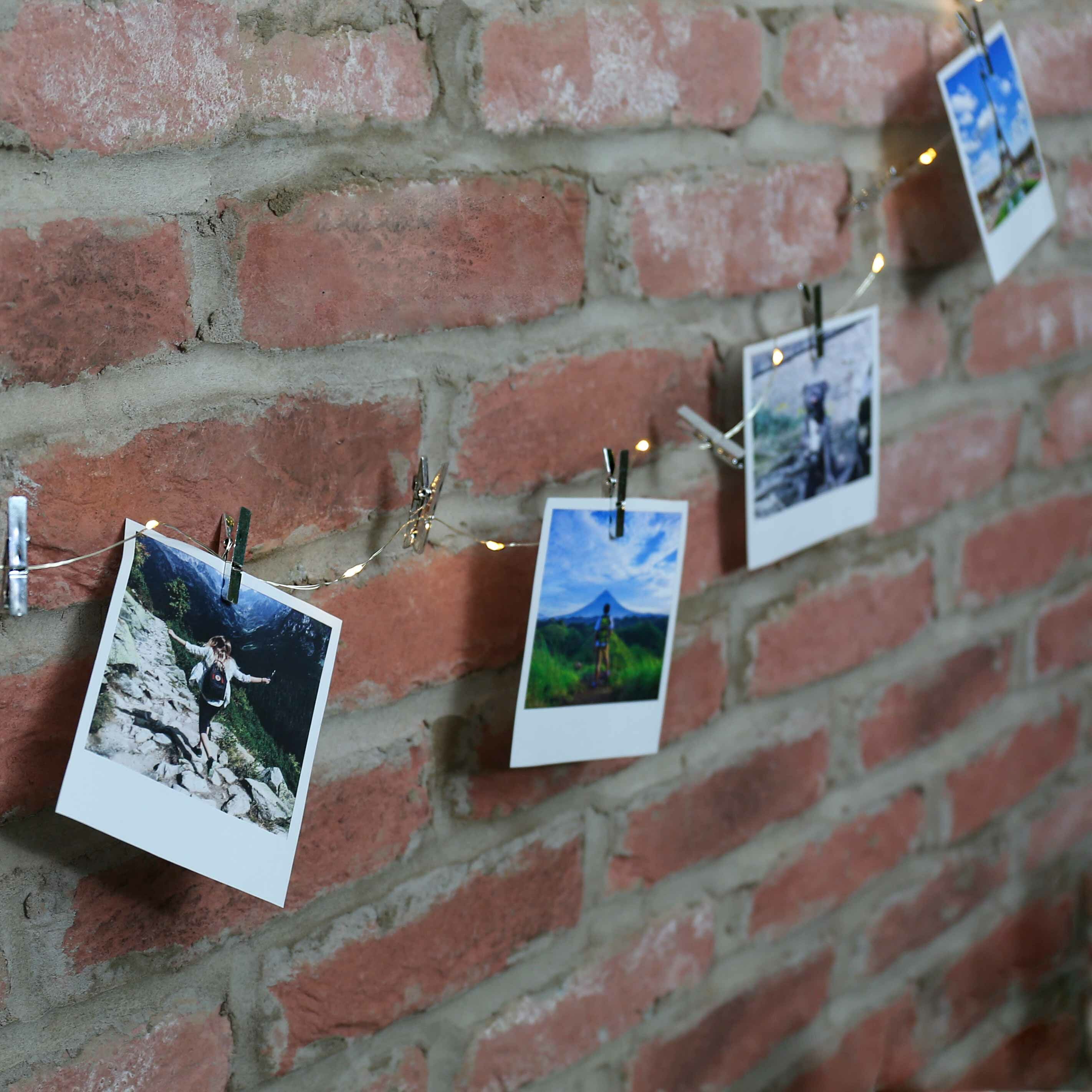 2m Battery Silver Firefly Wire Peg Fairy Lights image 5